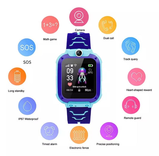 Reloj Inteligente Q12 Para Niños Con Voz- Compatible con sim claro